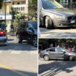 Përplasje mes tri automjeteve në Tiranë, përfshirë një taksi